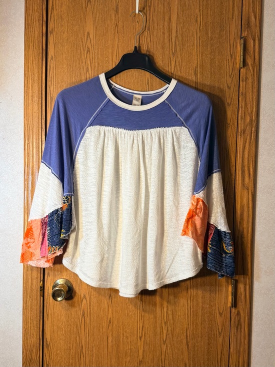 Free People Tops - We The Free by Free People “Friday Fever” Boho Patchwork Peasant Blouse